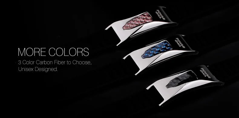 Power Ionics 3000 iones/cc Ironman Titanio Germanio FIR Fibra de Carbono Bio Reloj Pulsera de Golf con Grabado Grabado Gratis