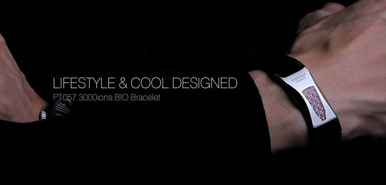 Power Ionics 3000 iones/cc Ironman Titanio Germanio FIR Fibra de Carbono Bio Reloj Pulsera de Golf con Grabado Grabado Gratis