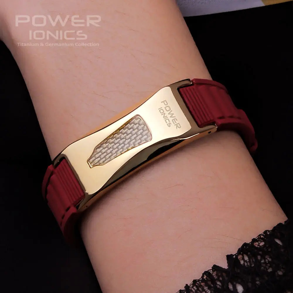 Power Ionics 3000 iones/cc Ironman Titanio Germanio FIR Fibra de Carbono Bio Reloj Pulsera de Golf con Grabado Grabado Gratis