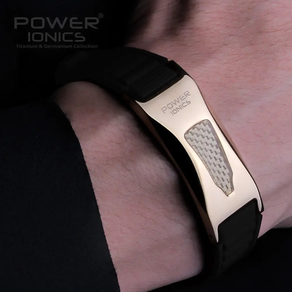 Power Ionics 3000 iones/cc Ironman Titanio Germanio FIR Fibra de Carbono Bio Reloj Pulsera de Golf con Grabado Grabado Gratis