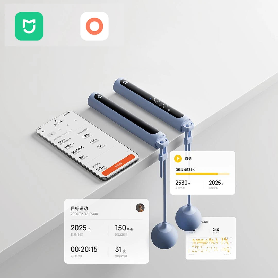 Xiaomi Mijia Smart Skipping Jump Rope 2nd gen Digital Counter  Adjustable Calorie Calculation Sport Fitness Exercise Lose Weight