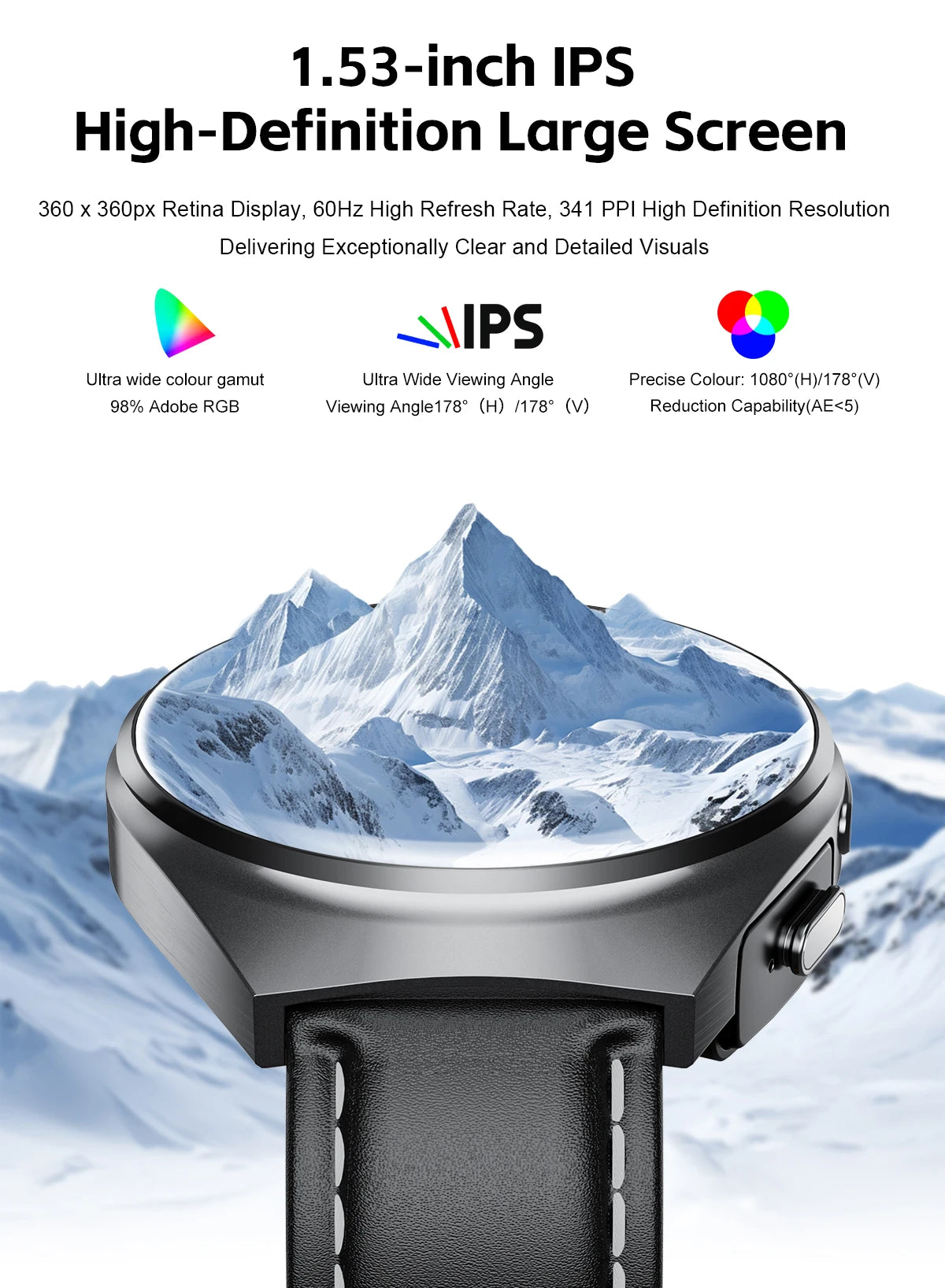 New Sapphire Screen Smart Watch Men 360*360 HD AMOLED TWS Headset Two In One Wireless Bluetooth Call Sport Fitness Smartwatches