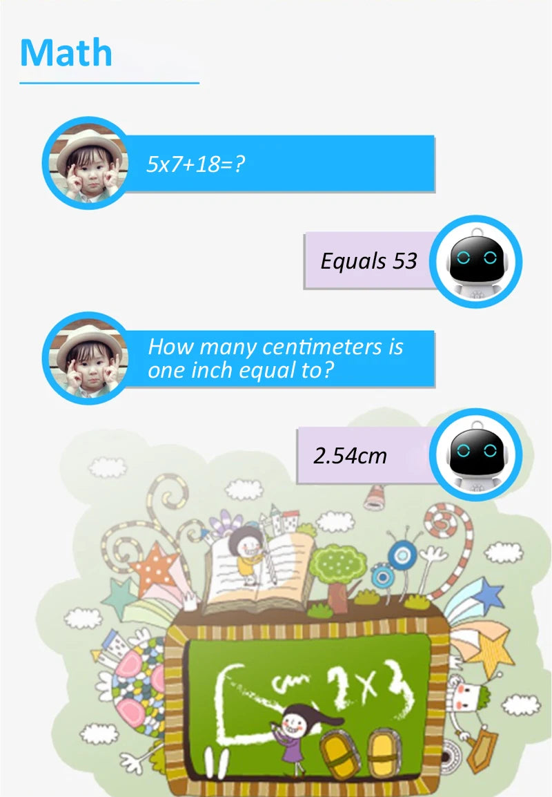 Tuya Smart AI Robot WiFi Early Education Toys for Children Speech Recognition & Voice Interactive Educational Learning Machine