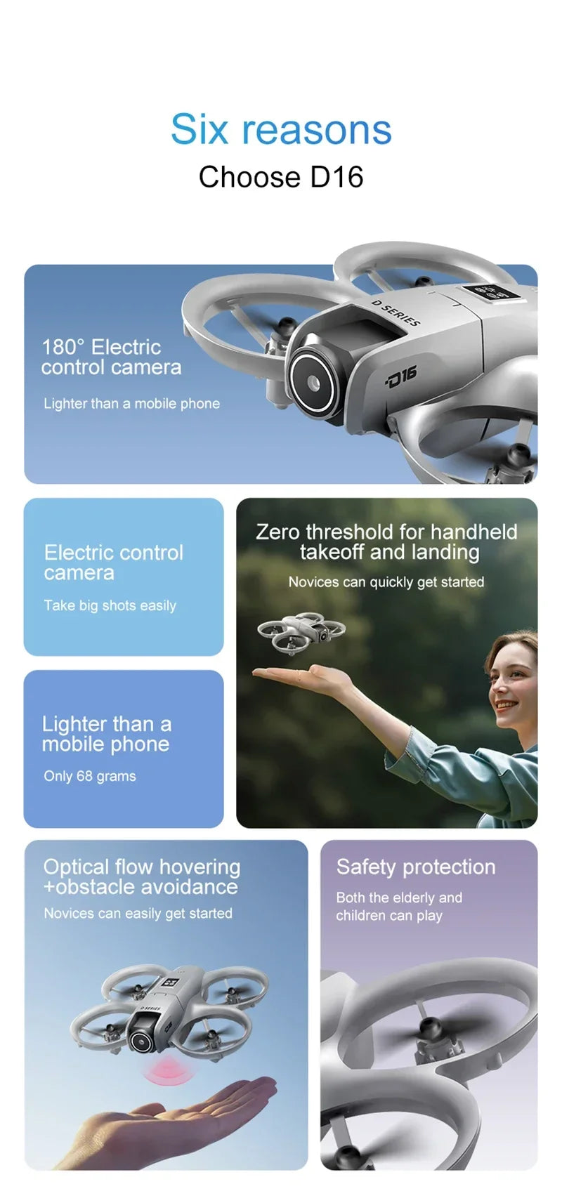 Xiaomi D16 Mini Drone 8K HD Dual Camera Profesional 180° Electric Adjustable GPS Positioning Obstacle avoidance Bushless UAV