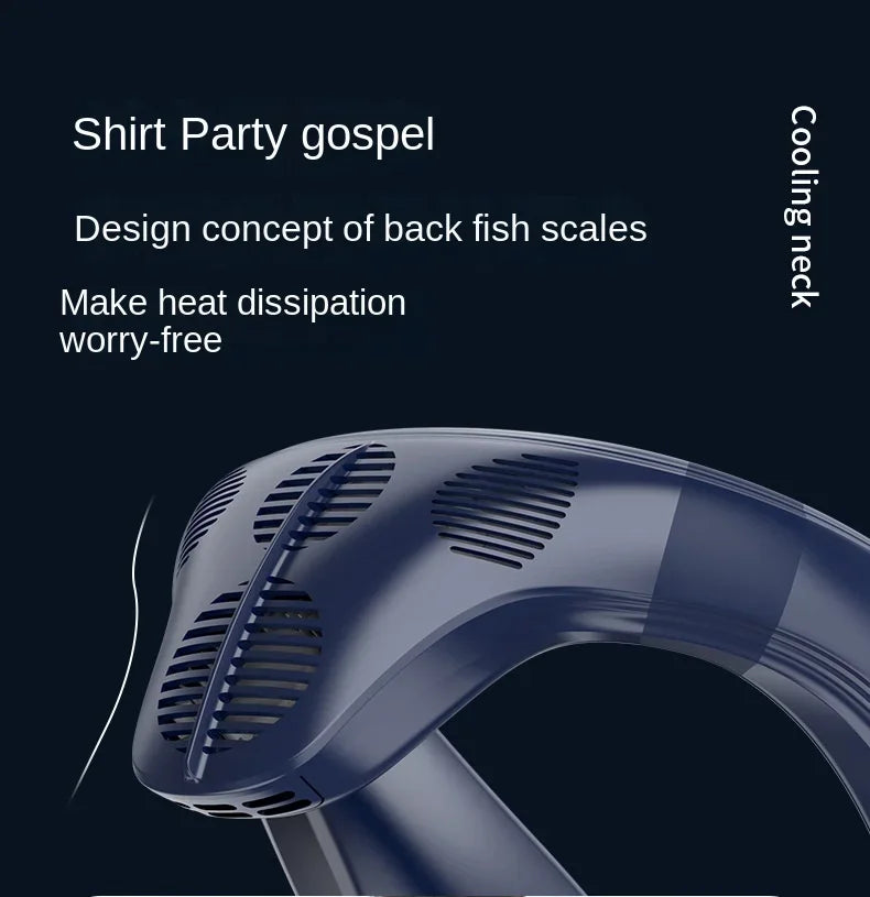 New Neck Air Conditioner Portable Neck Fan Rechargeable Semiconductor Cooling Bladeless Fan Wearable Cooler multi purpose