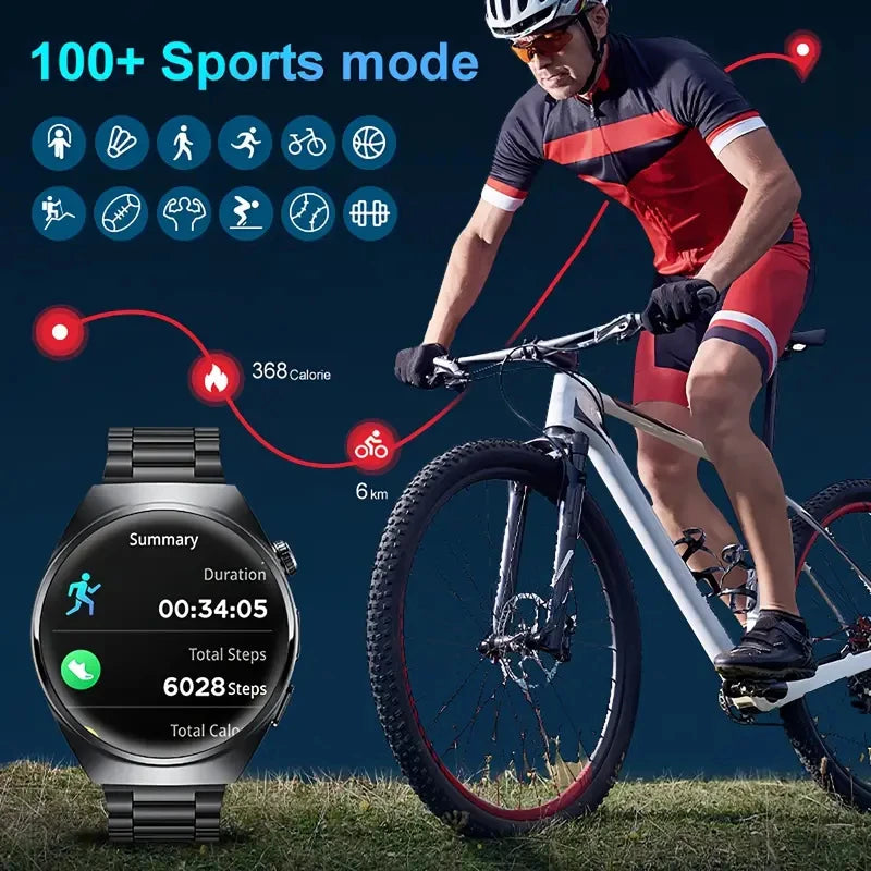 New Sapphire Screen Smart Watch Men 360*360 HD AMOLED TWS Headset Two In One Wireless Bluetooth Call Sport Fitness Smartwatches