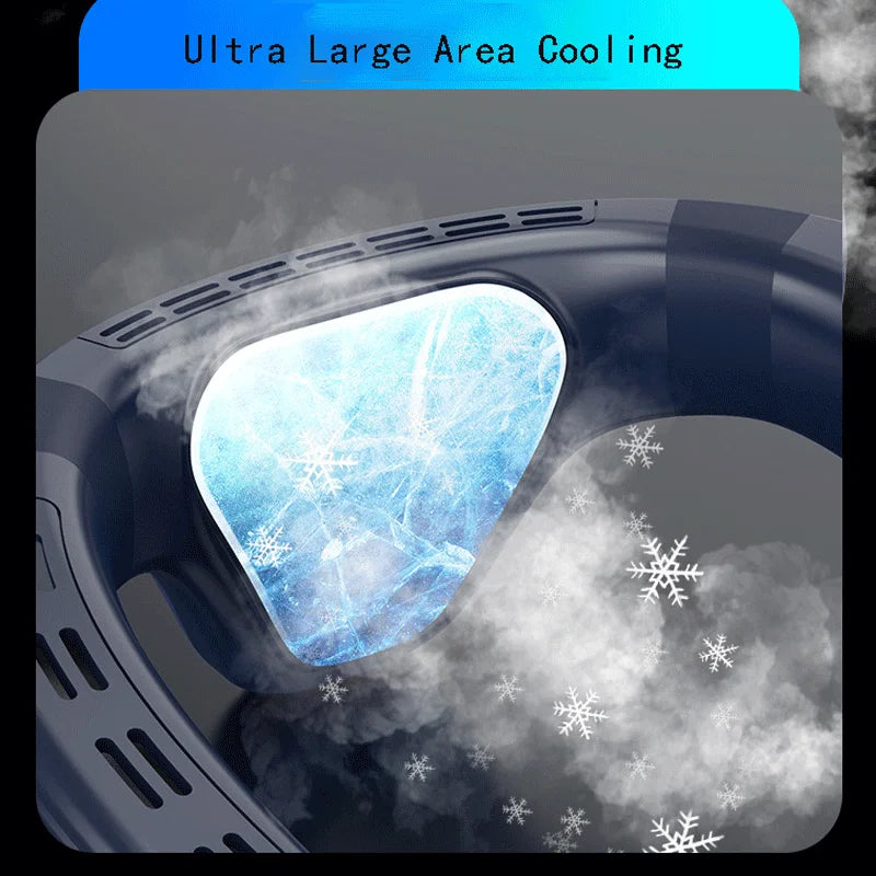 New Neck Air Conditioner Portable Neck Fan Rechargeable Semiconductor Cooling Bladeless Fan Wearable Cooler multi purpose