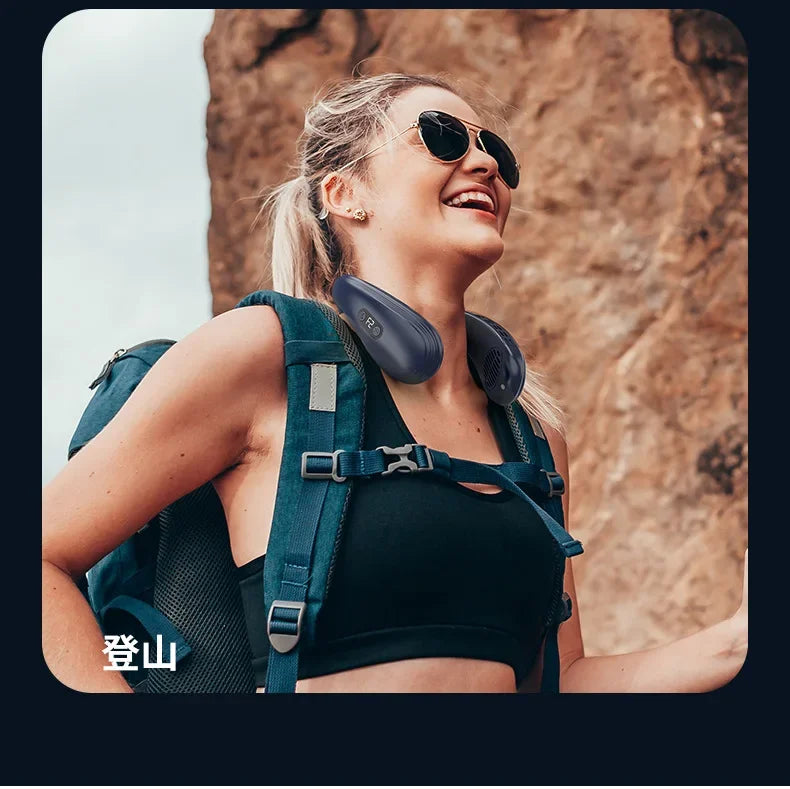 New Neck Air Conditioner Portable Neck Fan Rechargeable Semiconductor Cooling Bladeless Fan Wearable Cooler multi purpose