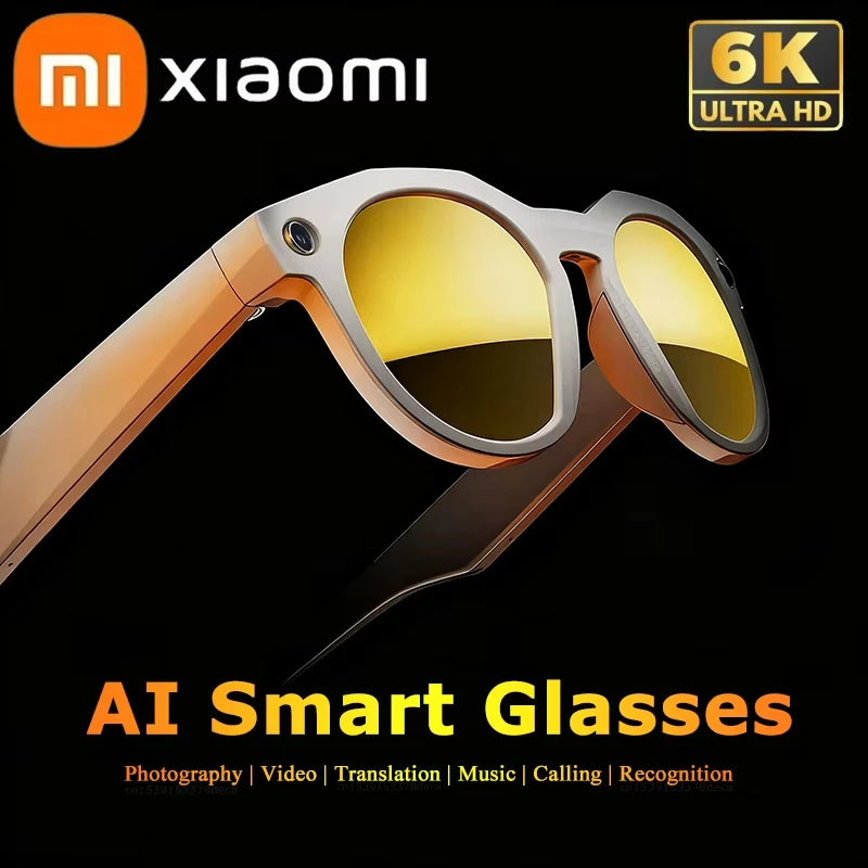 Xiaomi 6K HD AI Smart Camera Glasses Multifunctional Bluetooth Calling Voice Assistant Music Player Translation Camera Glasses