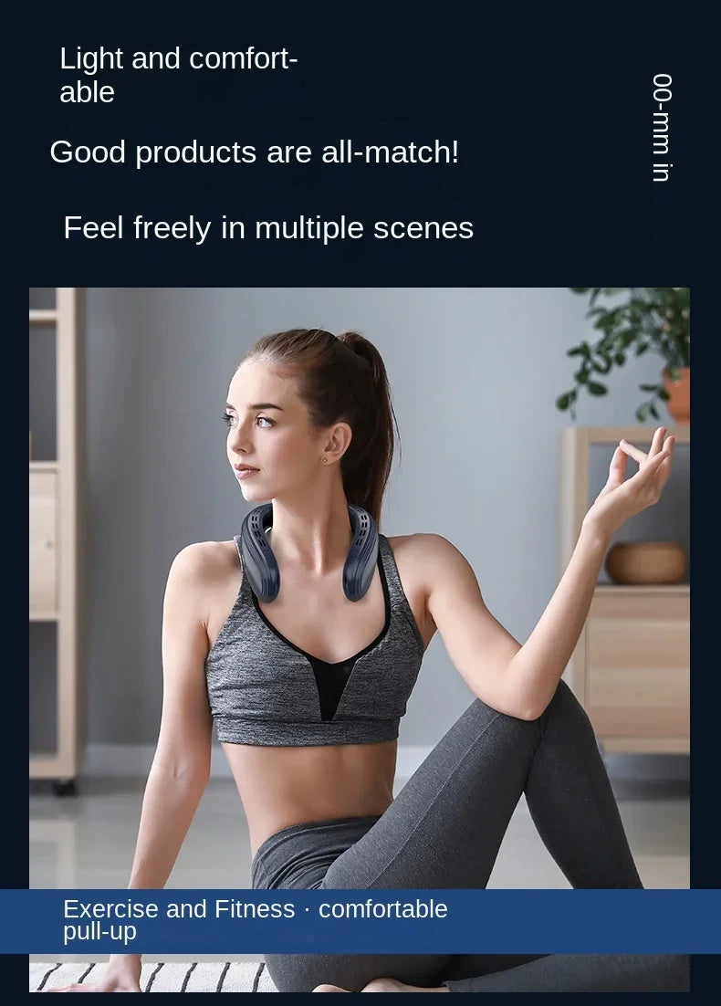 New Neck Air Conditioner Portable Neck Fan Rechargeable Semiconductor Cooling Bladeless Fan Wearable Cooler multi purpose