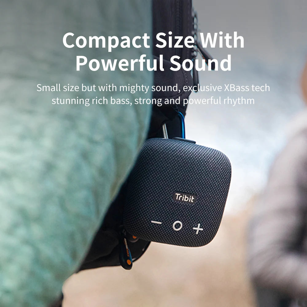 Tribit StormBox Micro 2 Portable Bluetooth Speaker with Deep Bass 10W Power IP67 Waterproof Small Outdoor Speaker Built-in Strap