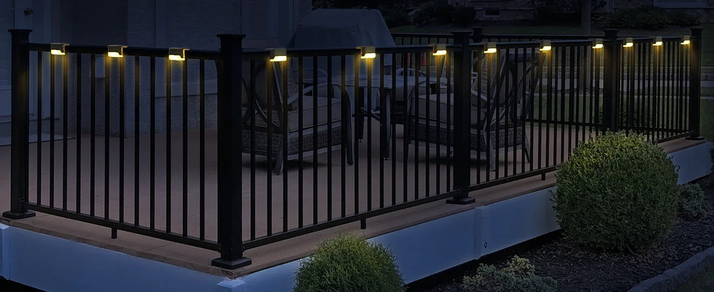 16-Pack Outdoor Solar Deck Lamp For Outdoor Stairs, Steps, Fences, Yards, Patios And Paths LED Light (Warm White)