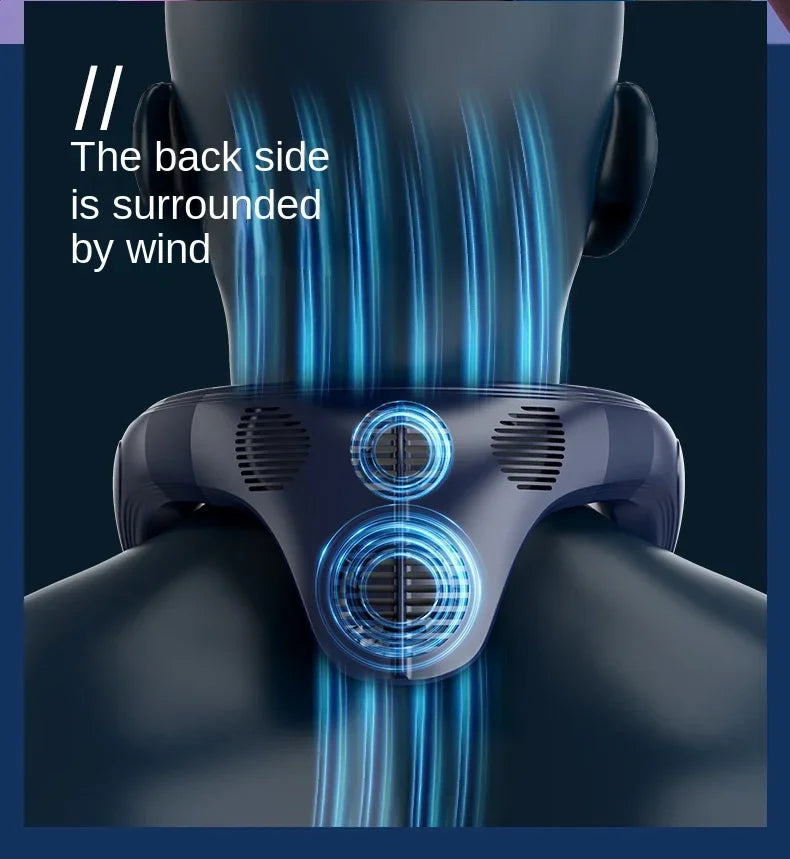 New Neck Air Conditioner Portable Neck Fan Rechargeable Semiconductor Cooling Bladeless Fan Wearable Cooler multi purpose