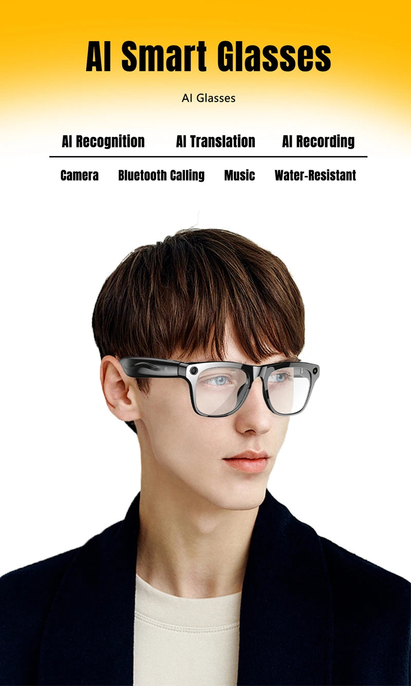 Xiaomi Mijia 4K HD Color Changing AI Smart Glasses Chat GPT 100MP Camera Bluetooth Call Voice Assistant  Control Smart Glasses