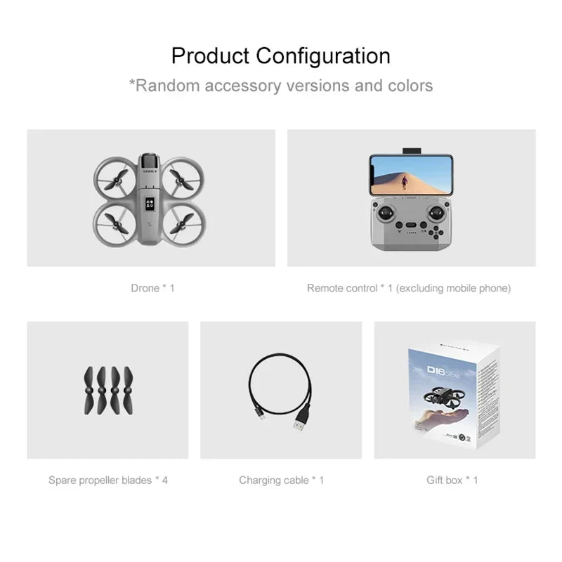 Xiaomi D16 Mini Drone 8K HD Dual Camera Profesional 180° Electric Adjustable GPS Positioning Obstacle avoidance Bushless UAV