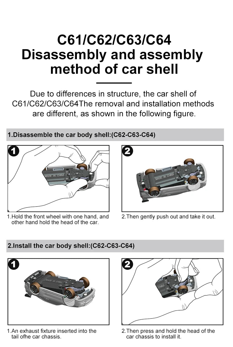 TURBO RACING C61 C62 C63 C64 C74 1/76 MINI RC Electric Remote Control Model Car Drift Racing Adult Desktop Toys