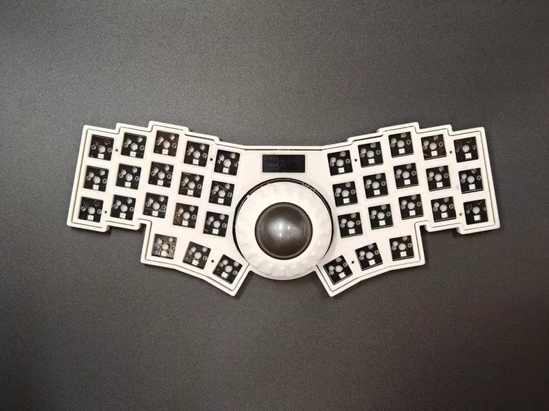 C35 Ball Keyboard Trackball Wired Keyboard Kit With Oled Rp2040 Supports Vial Mechanical Keyboad Rgb Matrix Lighting 10 Layers