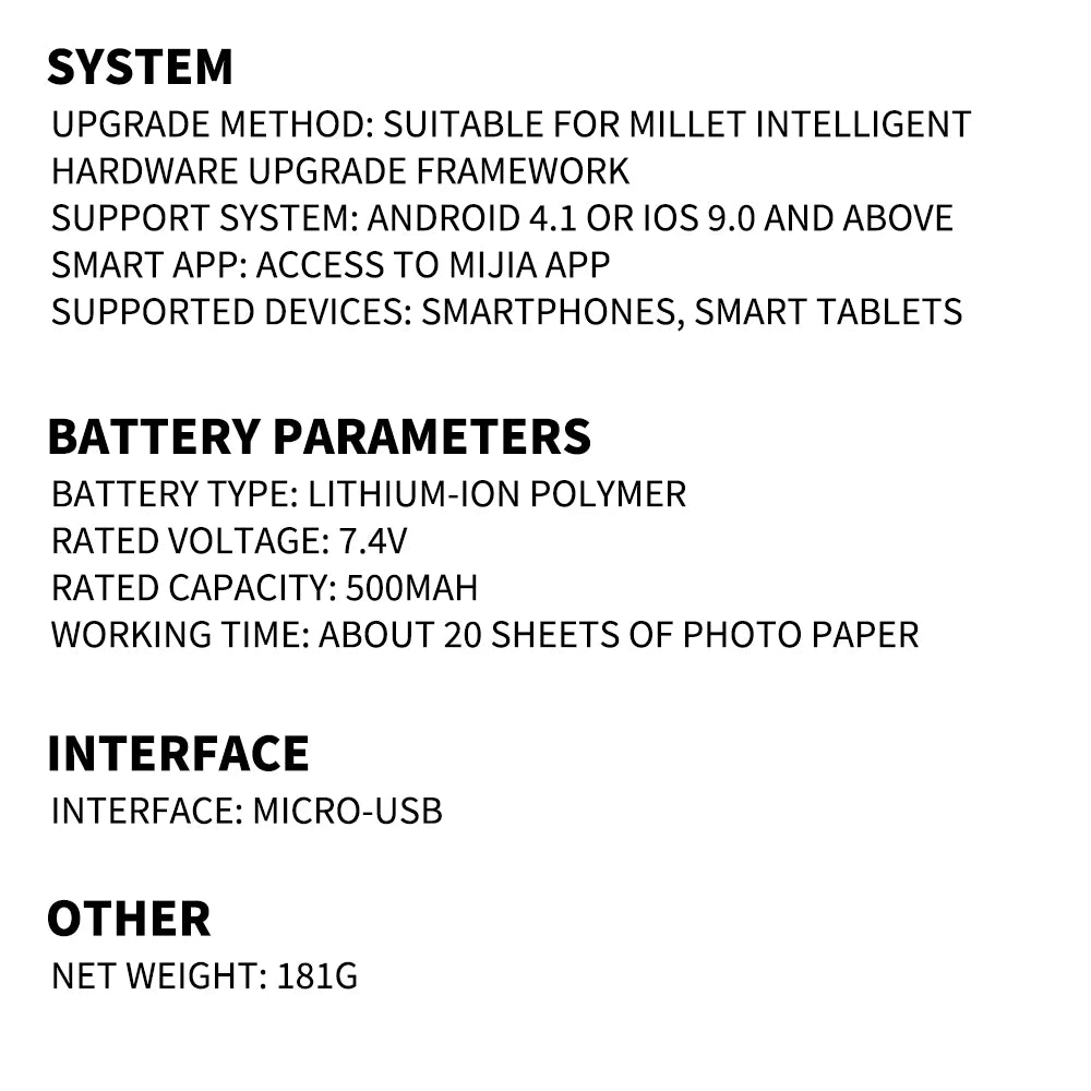 Xiaomi mijia AR Printer 300dpi Portable Photo Mini Pocket With Share 500mAh Picture Printer Pocket Printer Work With Mihome APP