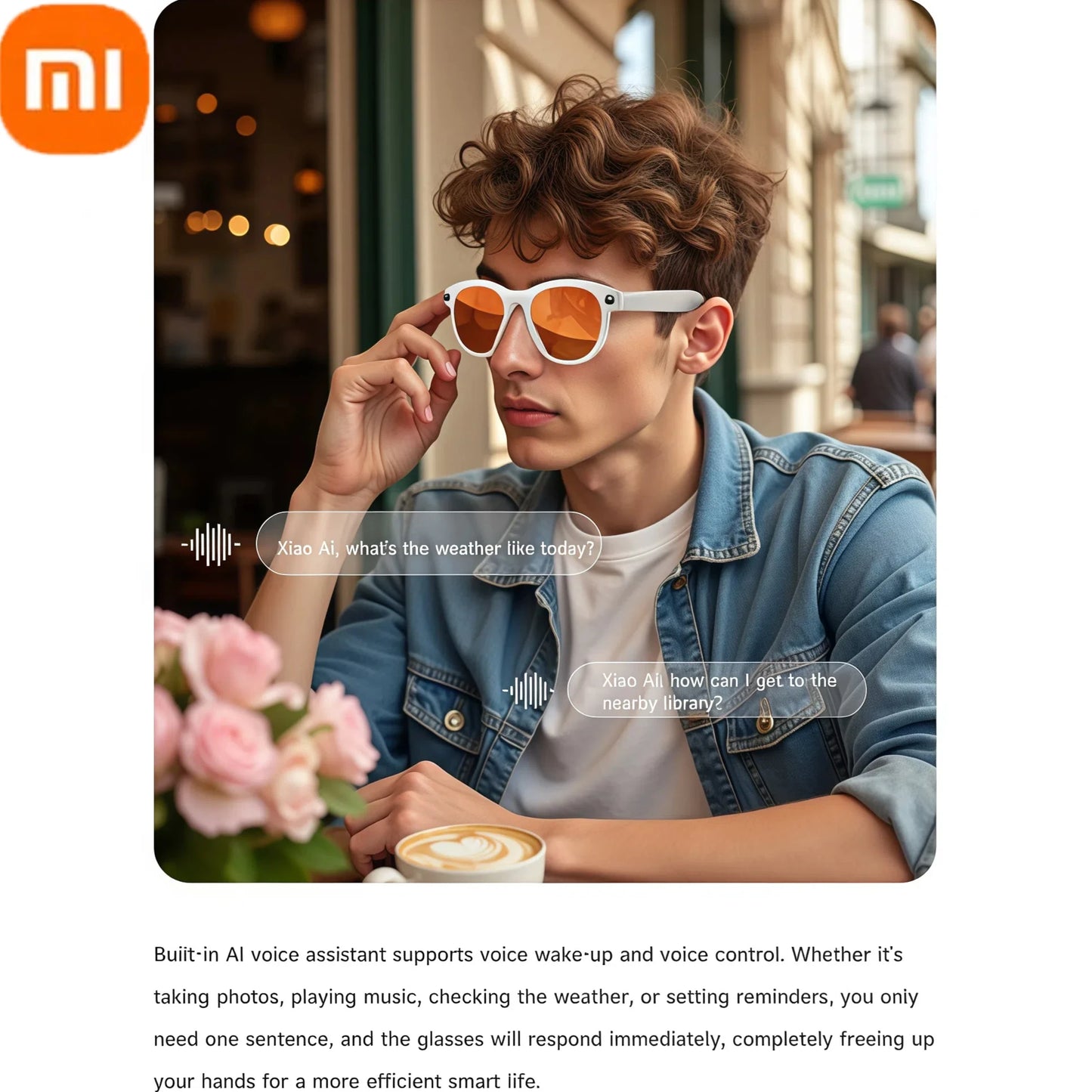 Xiaomi 6K HD AI Smart Camera Glasses Multifunctional Bluetooth Calling Voice Assistant Music Player Translation Camera Glasses