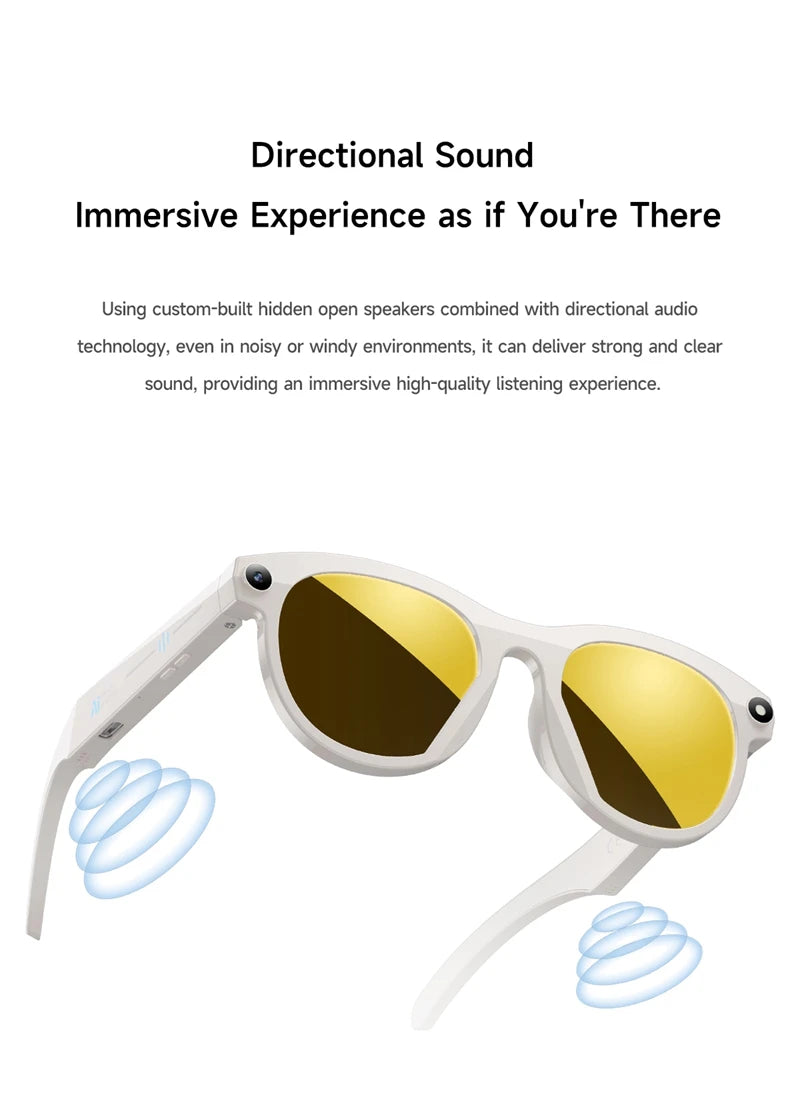 Xiaomi 6K HD AI Smart Camera Glasses Multifunctional Bluetooth Calling Voice Assistant Music Player Translation Camera Glasses