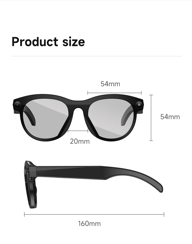Xiaomi 6K HD AI Smart Camera Glasses Multifunctional Bluetooth Calling Voice Assistant Music Player Translation Camera Glasses