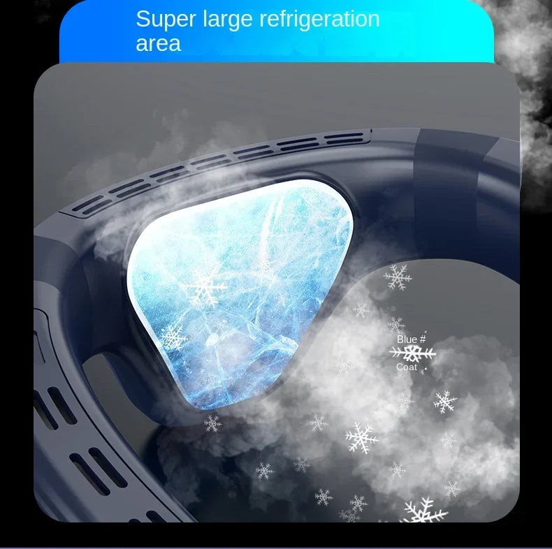 New Neck Air Conditioner Portable Neck Fan Rechargeable Semiconductor Cooling Bladeless Fan Wearable Cooler multi purpose