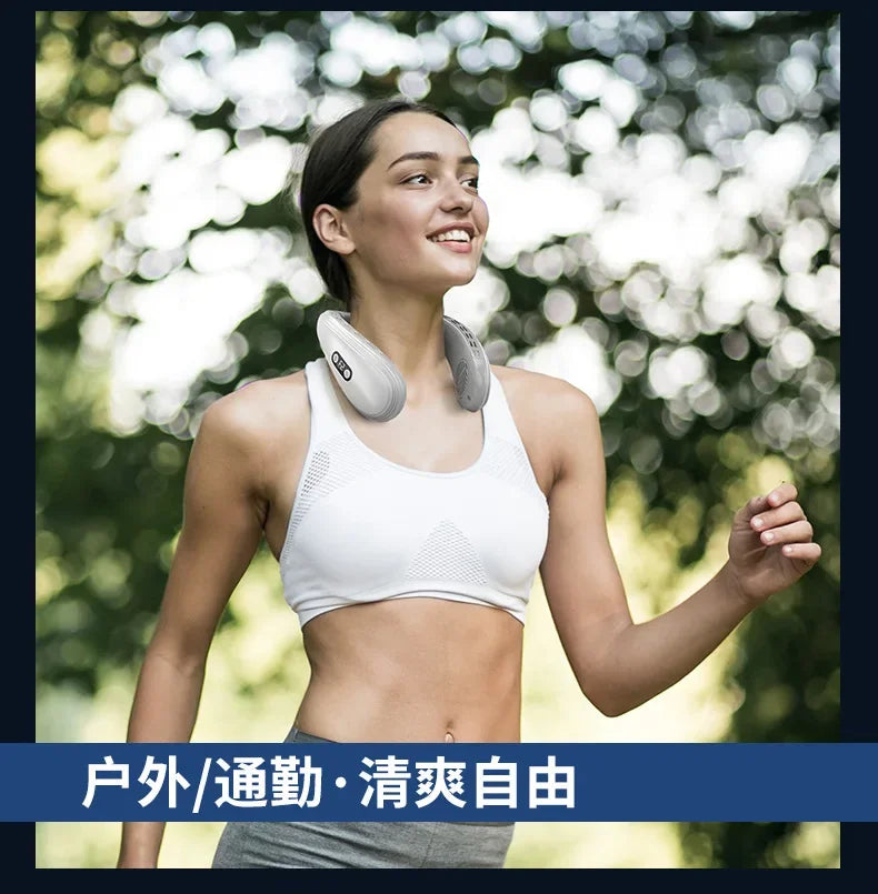 New Neck Air Conditioner Portable Neck Fan Rechargeable Semiconductor Cooling Bladeless Fan Wearable Cooler multi purpose
