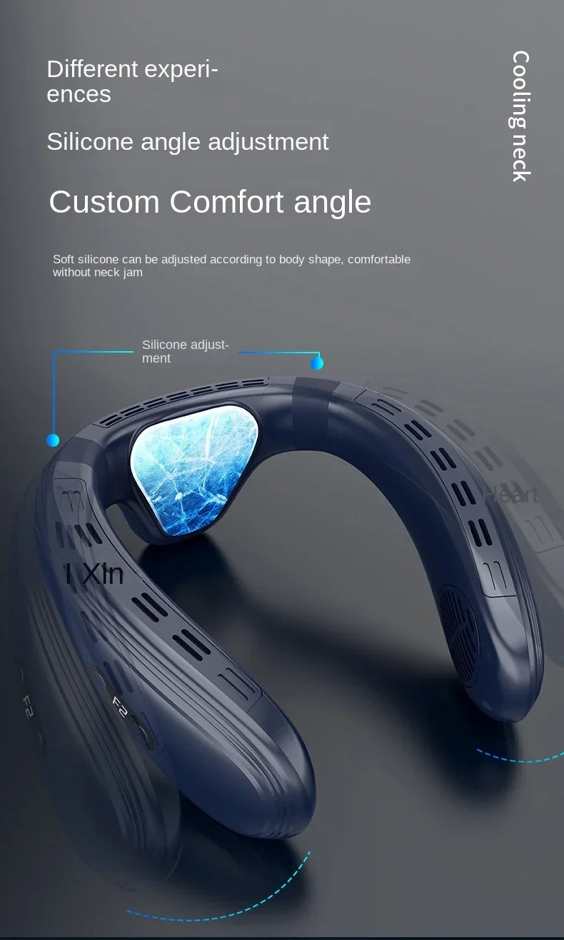 New Neck Air Conditioner Portable Neck Fan Rechargeable Semiconductor Cooling Bladeless Fan Wearable Cooler multi purpose