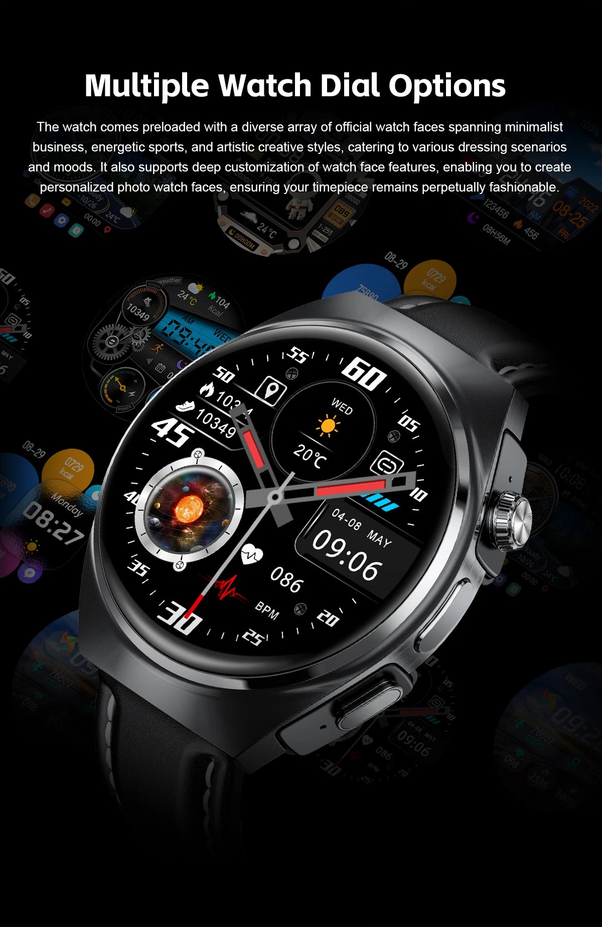 New Sapphire Screen Smart Watch Men 360*360 HD AMOLED TWS Headset Two In One Wireless Bluetooth Call Sport Fitness Smartwatches