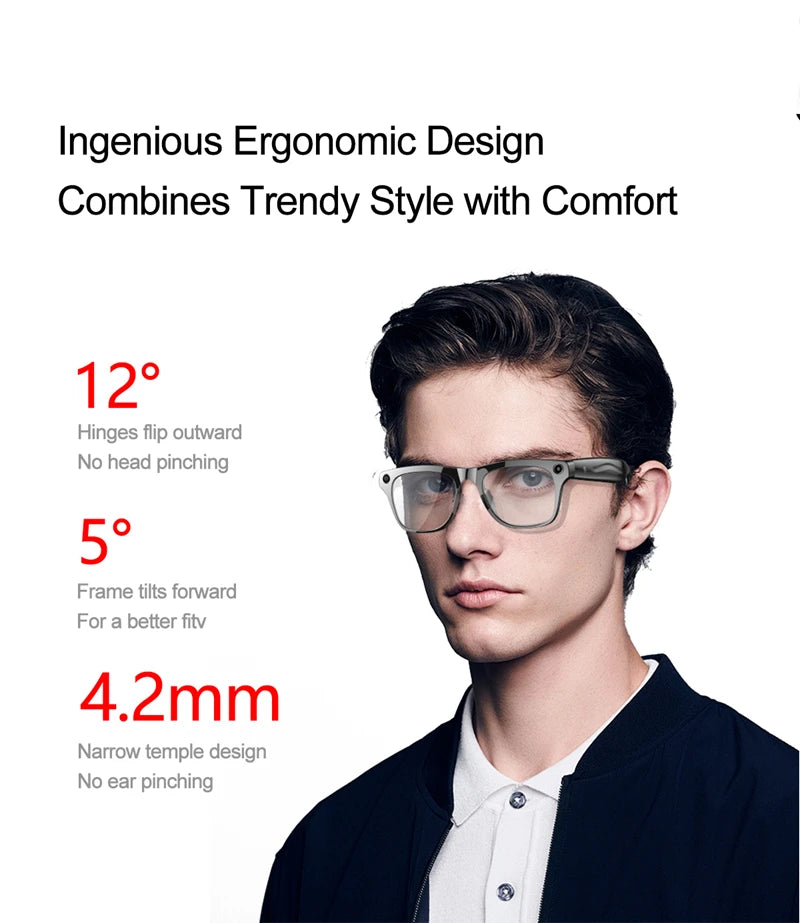 Xiaomi Mijia 4K HD Color Changing AI Smart Glasses Chat GPT 100MP Camera Bluetooth Call Voice Assistant  Control Smart Glasses