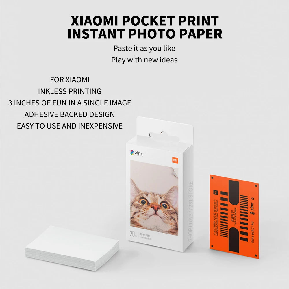 Xiaomi mijia AR Printer 300dpi Portable Photo Mini Pocket With Share 500mAh Picture Printer Pocket Printer Work With Mihome APP