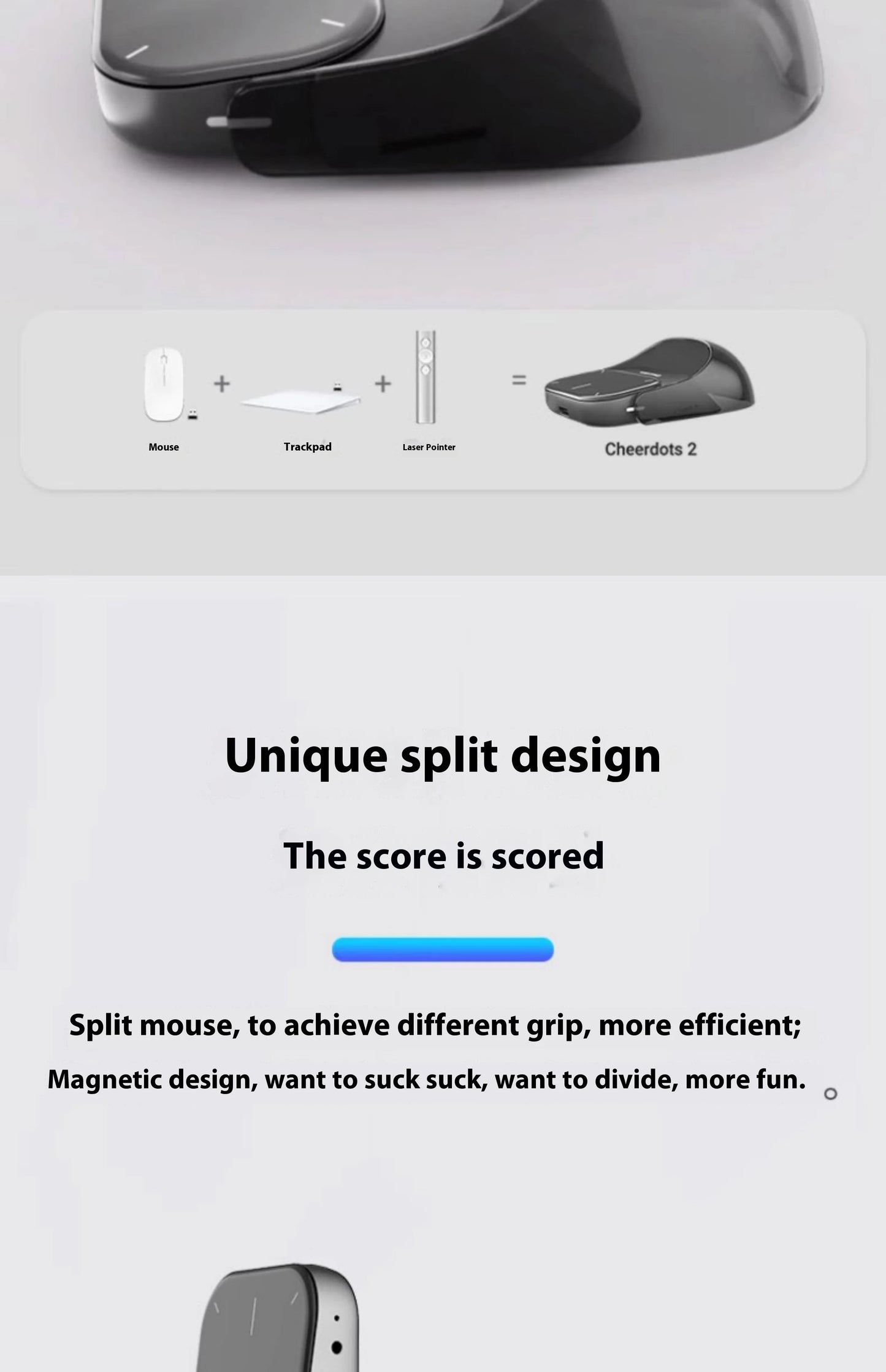 Cheerdots2 Split Air Notebook Wireless Mouse Speech Pen Mute Bluetooth Ai Intelligent Laser Ppt Flip The Page Brush The Video