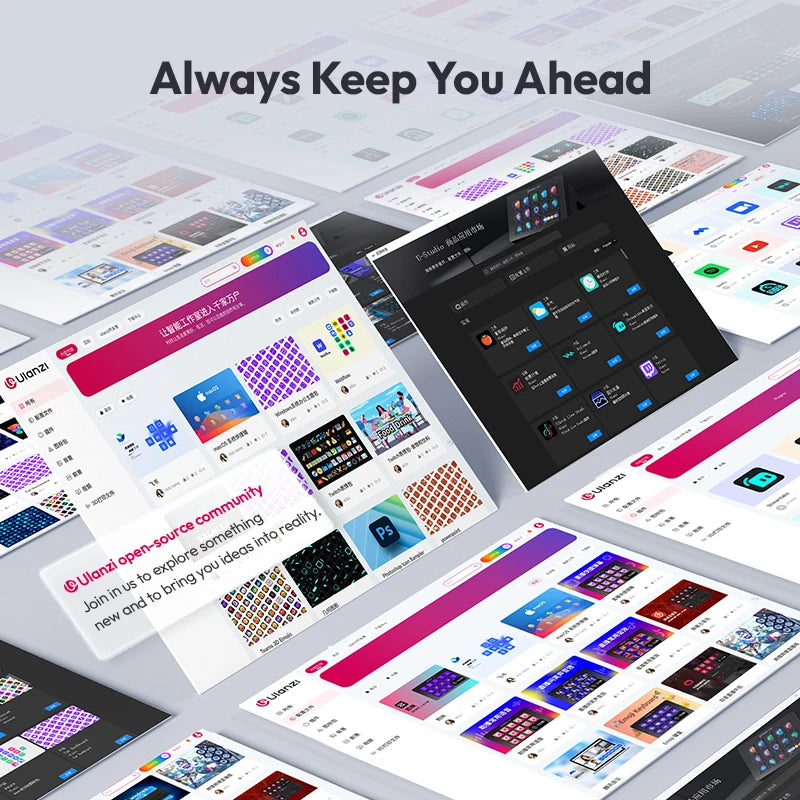 Ulanzi D200 Live Streaming Controller 13 LCD Keys for Gaming Office Work Vlog Content Creation Photo Video Editing