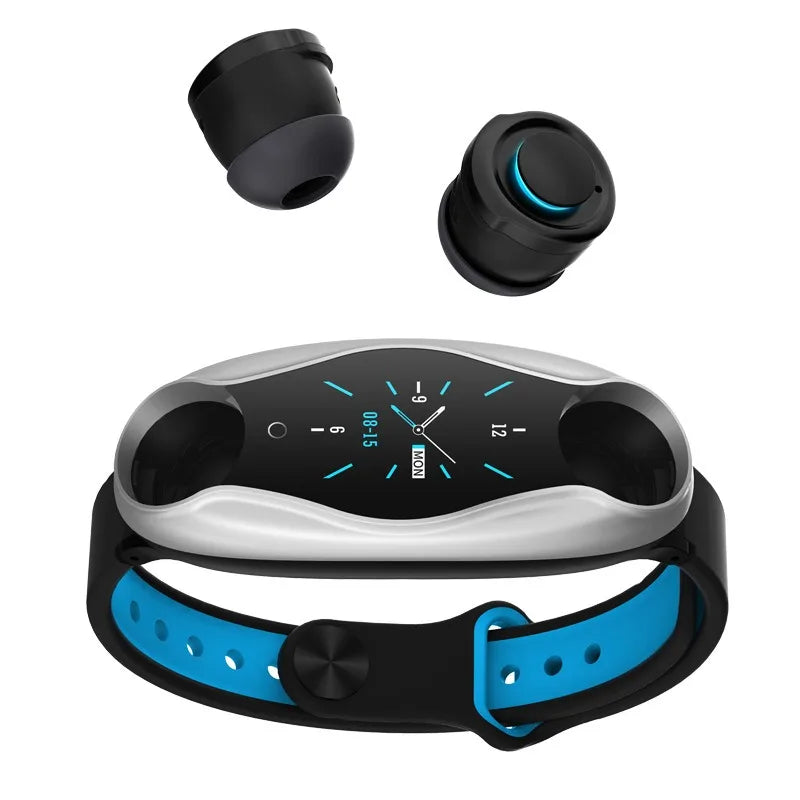 T90 teen heart rate and blood pressure smart bracelet, dual Bluetooth headset two-in-one, sports, Bluetooth call, bracelet