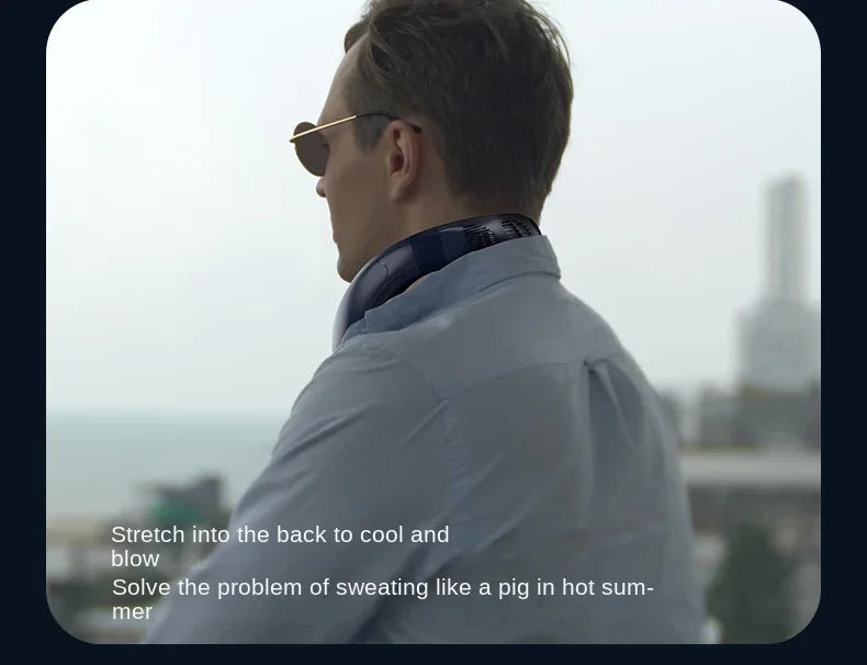 New Neck Air Conditioner Portable Neck Fan Rechargeable Semiconductor Cooling Bladeless Fan Wearable Cooler multi purpose