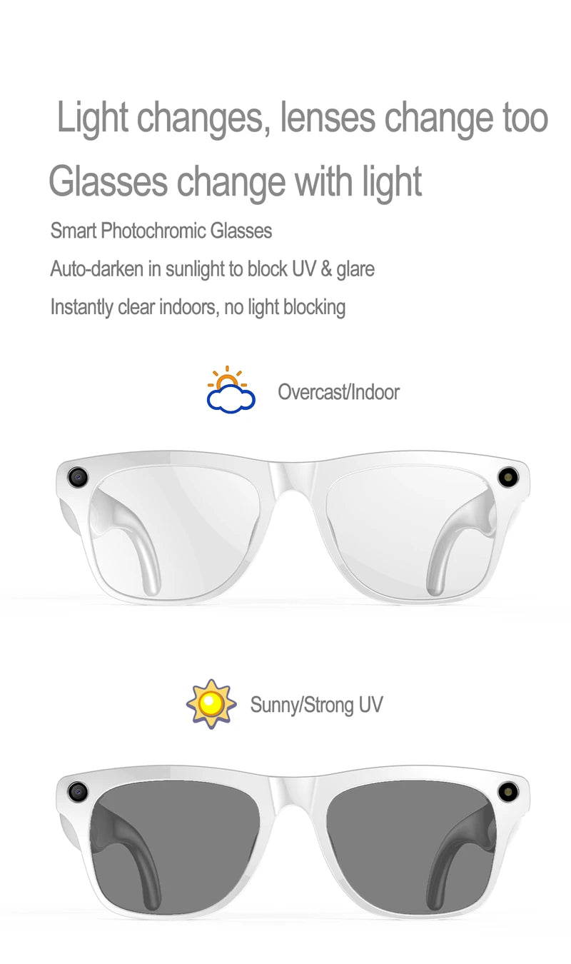 Xiaomi Mijia 4K HD Color Changing AI Smart Glasses Chat GPT 100MP Camera Bluetooth Call Voice Assistant  Control Smart Glasses