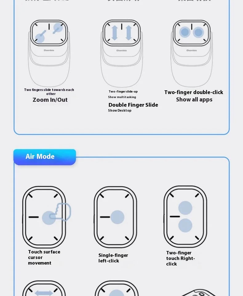 Cheerdots2 Split Air Notebook Wireless Mouse Speech Pen Mute Bluetooth Ai Intelligent Laser Ppt Flip The Page Brush The Video