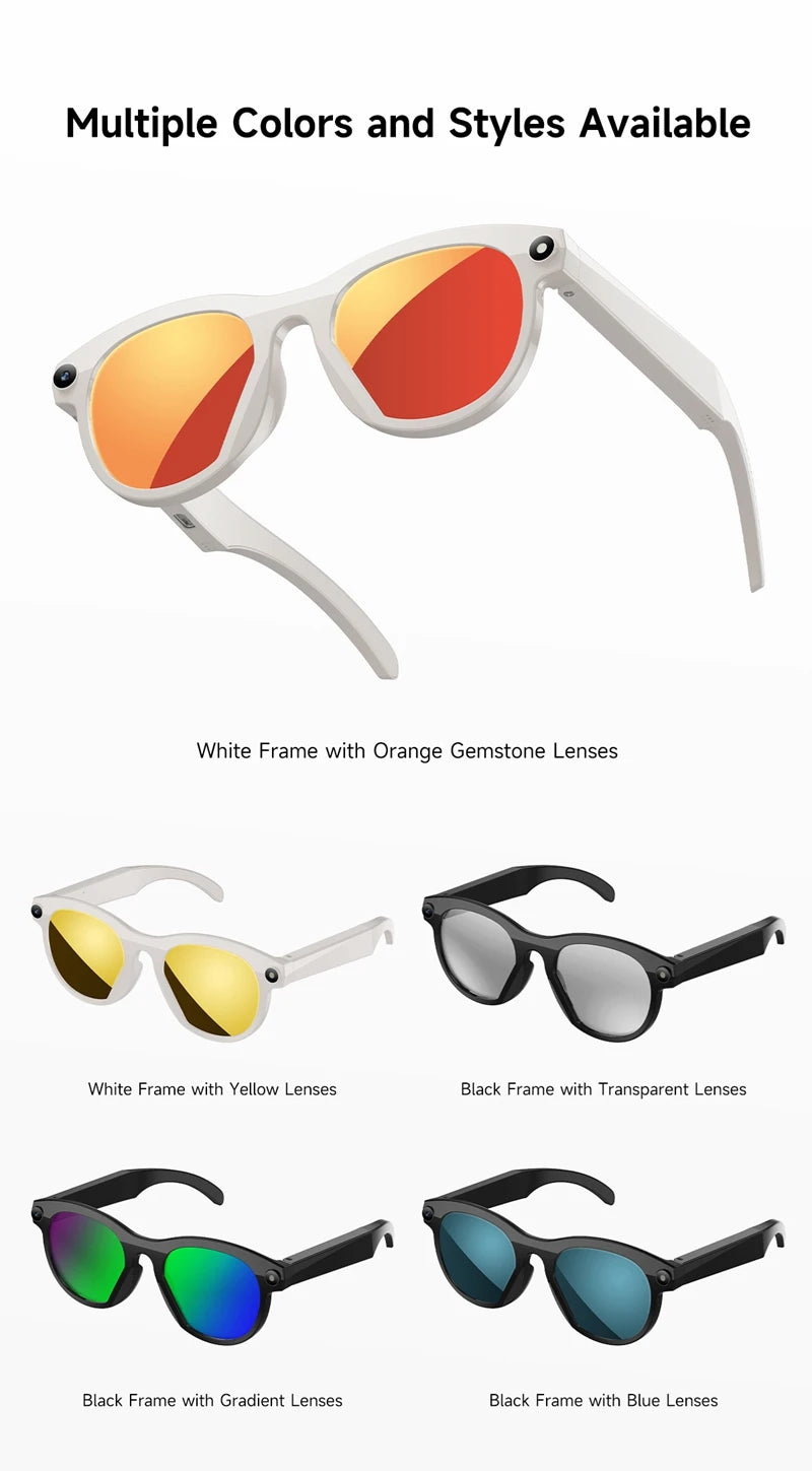 Xiaomi 6K HD AI Smart Camera Glasses Multifunctional Bluetooth Calling Voice Assistant Music Player Translation Camera Glasses