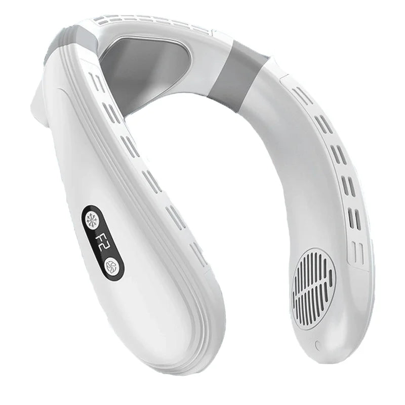 New Neck Air Conditioner Portable Neck Fan Rechargeable Semiconductor Cooling Bladeless Fan Wearable Cooler multi purpose